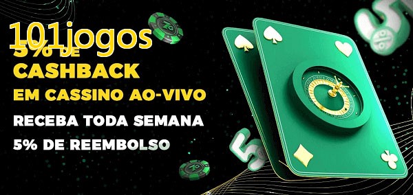 Promoções do cassino ao Vivo 101jogos